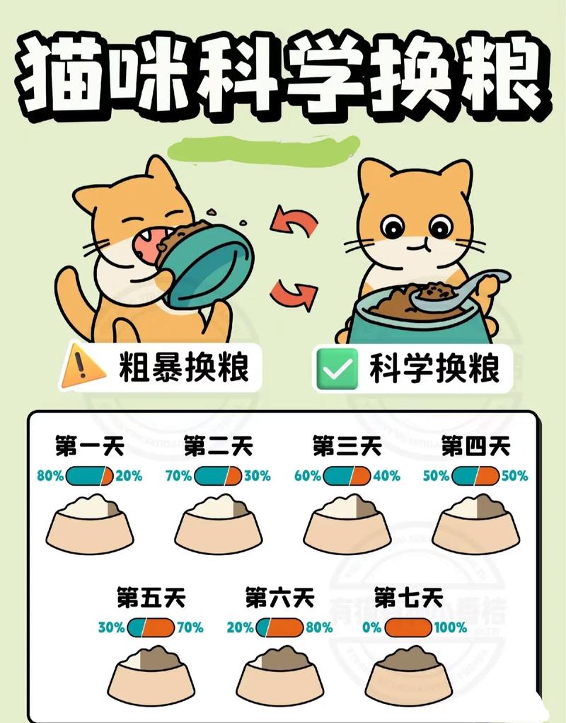 猫咪七天换粮法，猫咪七天换粮法后剩下的旧粮？-第3张图片-后鲨宠物
