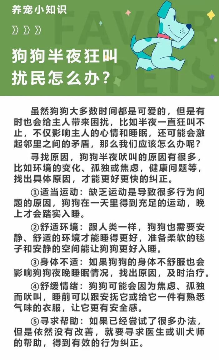  狗狗半夜一直叫怎么办，狗狗半夜一直叫怎么办,平时都没有的-第1张图片-后鲨宠物